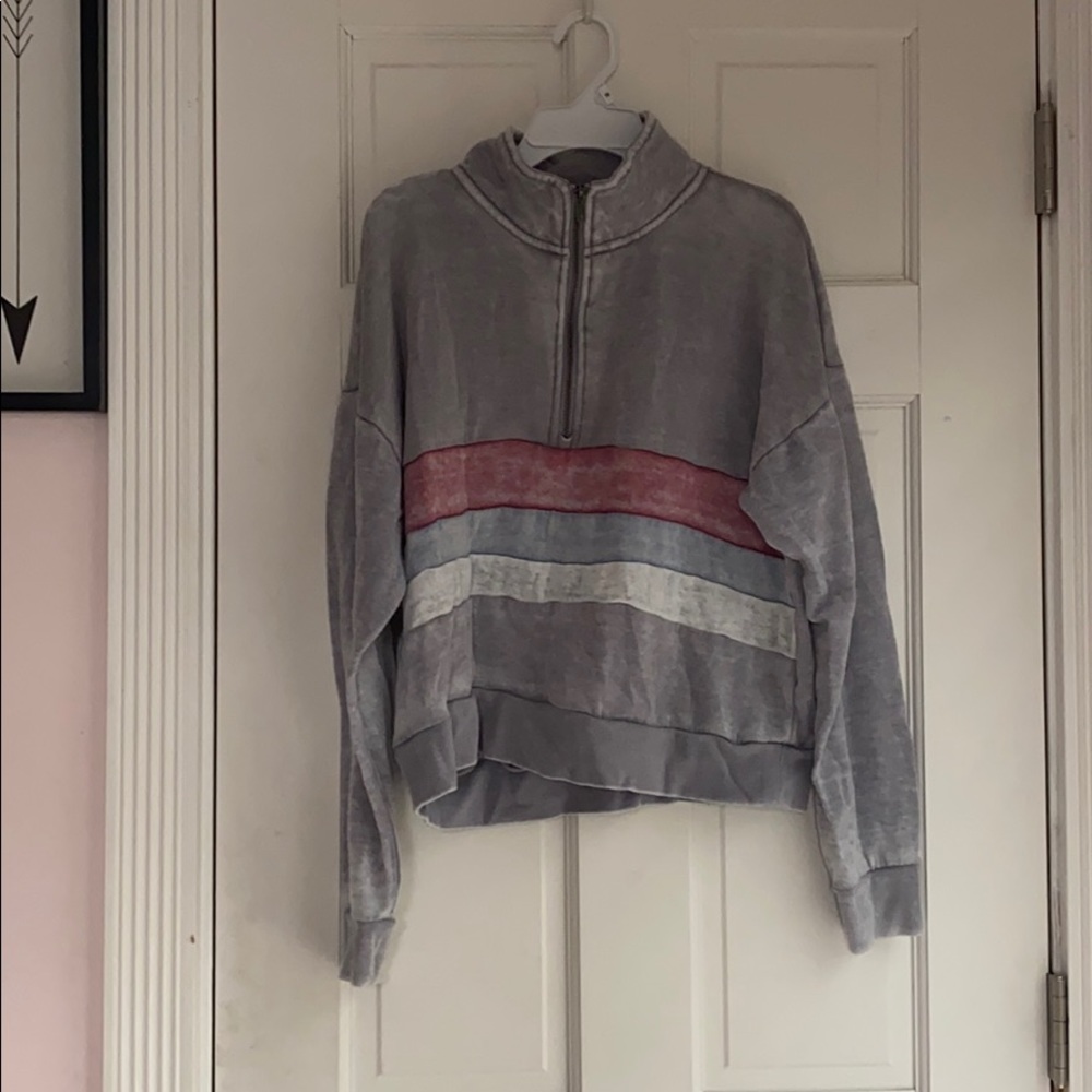 Half zip up long sleeve shirt